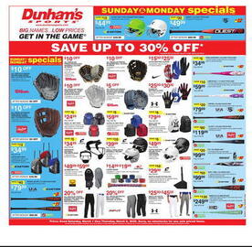 Dunham's Sports Weekly Ad week 9 Page 1