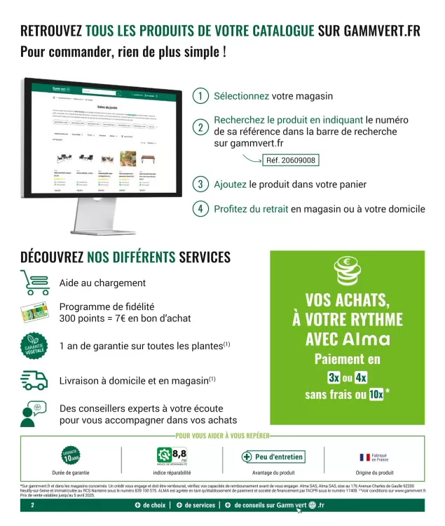 Catalogue Gamm vert (valable jusqu'au 31-12)