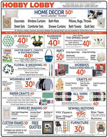 Hobby Lobby Weekly Ad week 10 Page 1