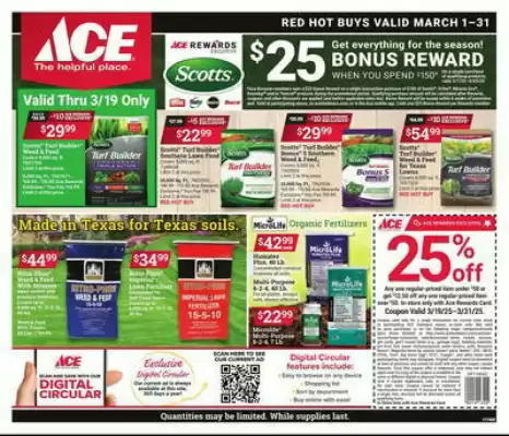 Ace Hardware Weekly Ad (valid until 31-03)