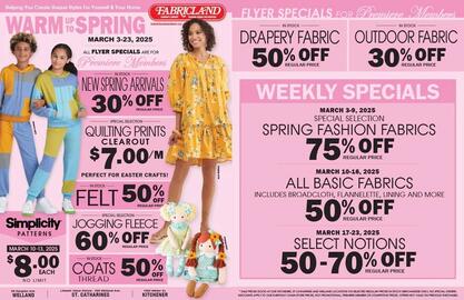 Fabricland flyer Page 1