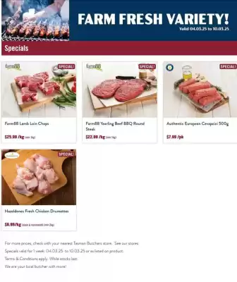 Tasman Butchers catalogue (valid until 10-03)