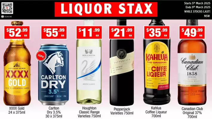 Liquor Stax catalogue (valid until 9-03)