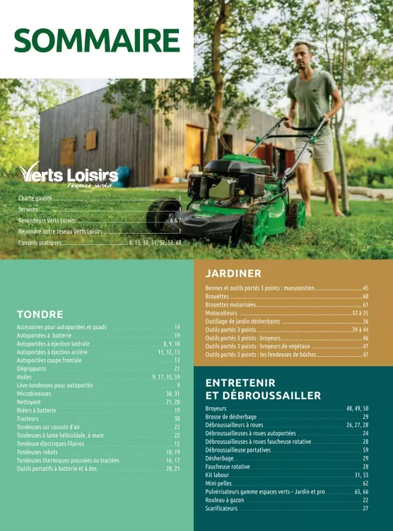 Catalogue Verts Loisirs (valable jusqu'au 30-06)