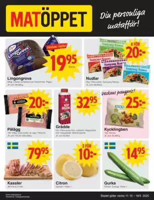 Matöppet reklamblad (giltig till och med 16-03)