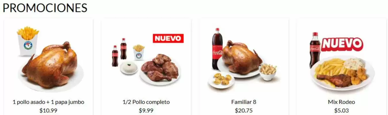 Catálogo Texas Chicken (válido hasta 31-03)