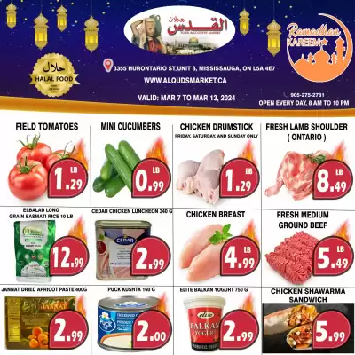 Al-Quds Supermarket flyer (valid until 13-03)