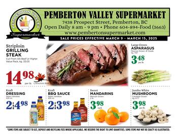 Pemberton Valley Supermarket flyer week 11 Page 1