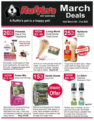 Ruffin's Pet Centre flyer (valid until 19-03)