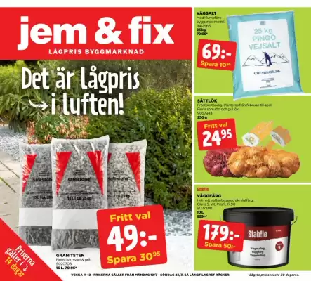 Jem&Fix reklamblad (giltig till och med 23-03)