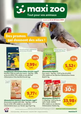 Catalogue Maxi Zoo (valable jusqu'au 30-03)