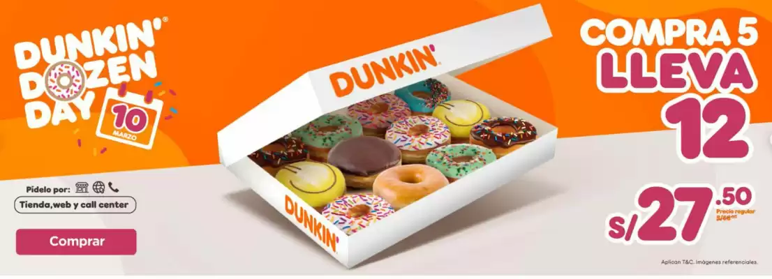 Catálogo Dunkin Donuts (válido hasta 31-03)