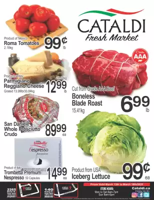 Cataldi Fresh Market flyer (valid until 18-03)