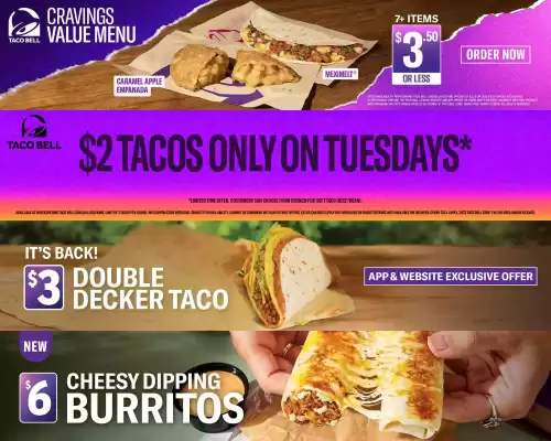 Taco Bell flyer (valid until 27-03)