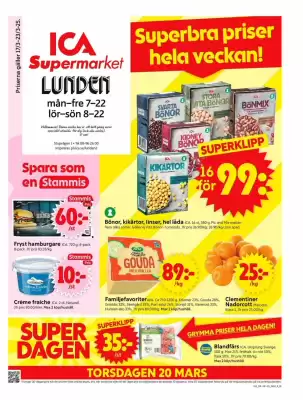 ICA Supermarket reklamblad (giltig till och med 23-03)