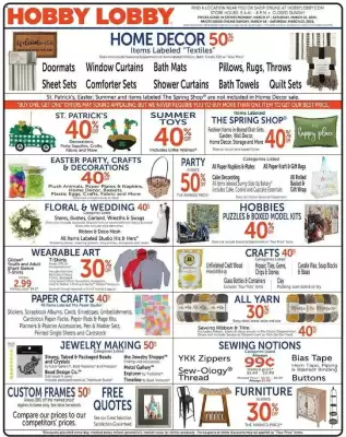 Hobby Lobby Weekly Ad (valid until 22-03)