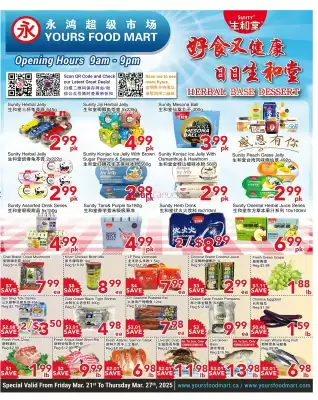 Yours Food Mart flyer (valid until 27-03)