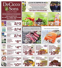 DeCicco & Sons Weekly Ad week 12 Page 1