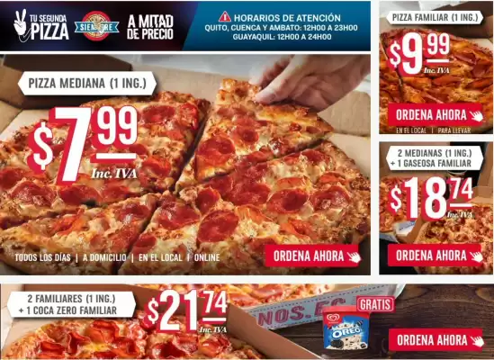 Catálogo Domino's Pizza (válido hasta 31-03)