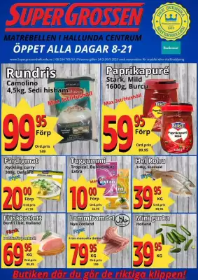 Supergrossen reklamblad (giltig till och med 30-03)