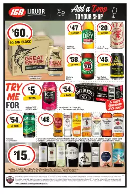 IGA Liquor catalogue (valid until 1-04)