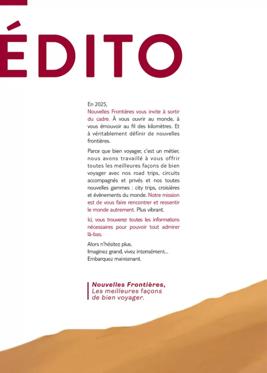 Catalogue TUI (valable jusqu'au 31-12)