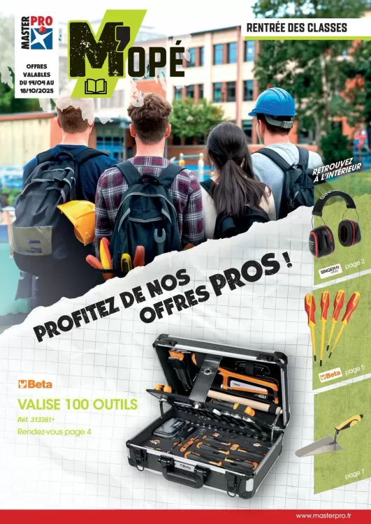 Catalogue Master Pro (valable jusqu'au 18-10)