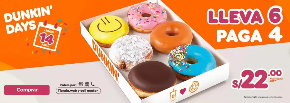 Catálogo Dunkin Donuts (válido hasta 30-04)