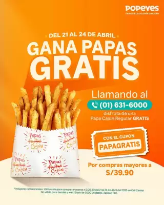 Catálogo Popeyes (válido hasta 24-04)