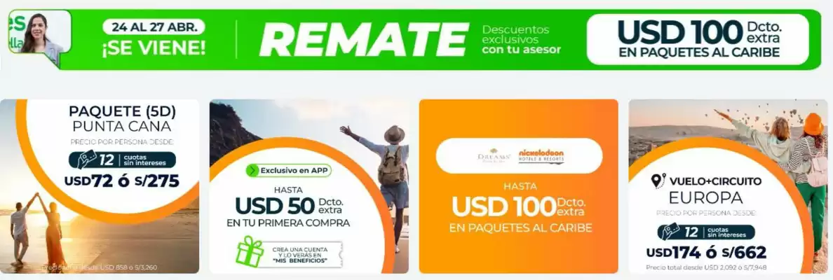 Catálogo Viajes Falabella (válido hasta 30-04)