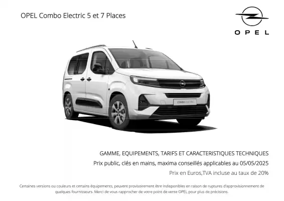 Catalogue Opel (valable jusqu'au 25-04)