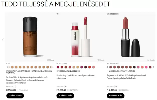 MAC Cosmetics akciós újság (érvényes eddig: 12-05)