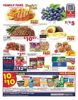 Family Fresh Market ad (valid until 5-05)