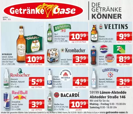 Getränke Oase Prospekt (gültig bis 3-05)
