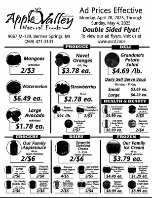 Apple Valley Natural Foods Weekly Ad (valid until 4-05)