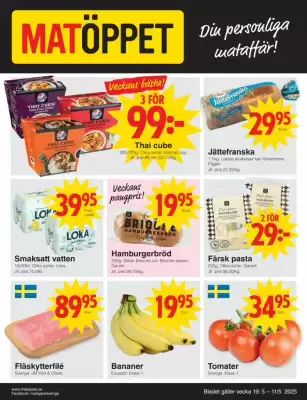 Matöppet reklamblad (giltig till och med 11-05)