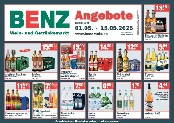 Benz Getränke Prospekt (gültig bis 15-05)