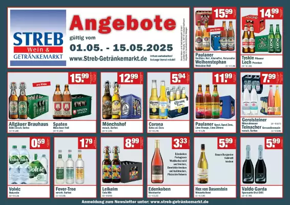 Streb Getränkemarkt Prospekt (gültig bis 15-05)