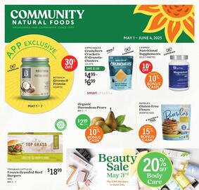Community Natural Foods flyer Page 1