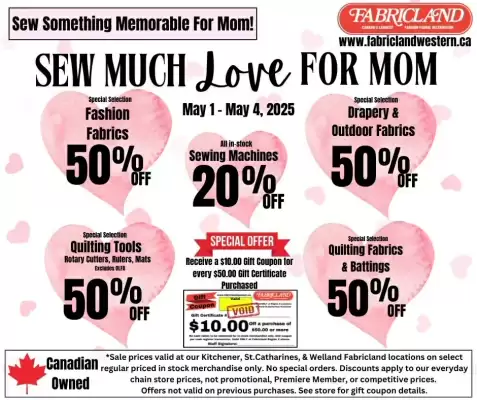Fabricland flyer (valid until 7-05)