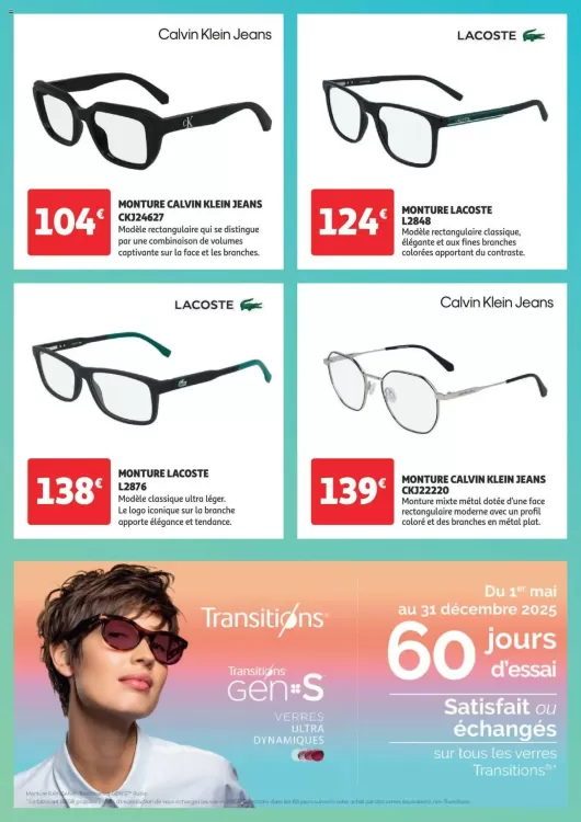 Catalogue optique Auchan (valable jusqu'au 30-06)