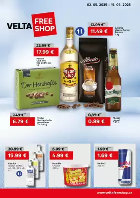 VELTA Free Shop leták (platné do 15-05)