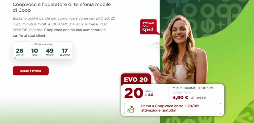 Volantino CoopVoce (valido fino al 31-05)