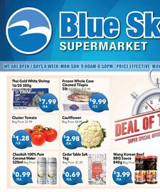 Blue Sky Supermarket flyer week 18 Page 1