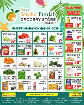 Mega Sanjha Punjab Grocery Store flyer (valid until 16-05)