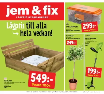 Jem&Fix reklamblad (giltig till och med 11-05)