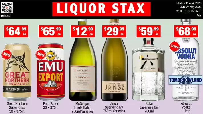 Liquor Stax catalogue (valid until 5-05)
