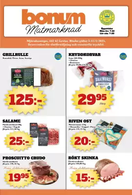 Bonum Matmarknad reklamblad (giltig till och med 10-05)
