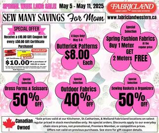 Fabricland flyer week 19 Page 1