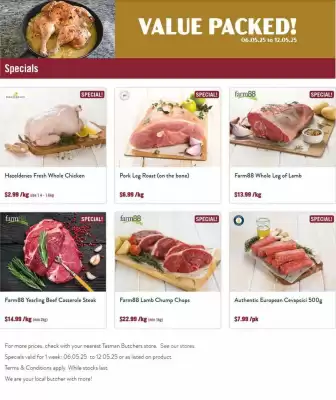 Tasman Butchers catalogue (valid until 12-05)